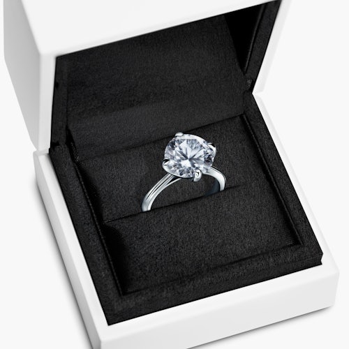 Pierścionek zaręczynowy The Light: białe złoto, diament